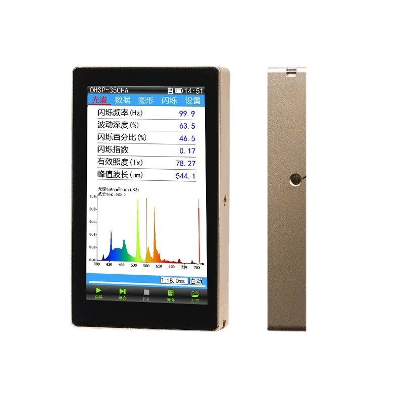 OHSP350FA频闪光强仪脱毛仪光谱能量测试同步触发采样